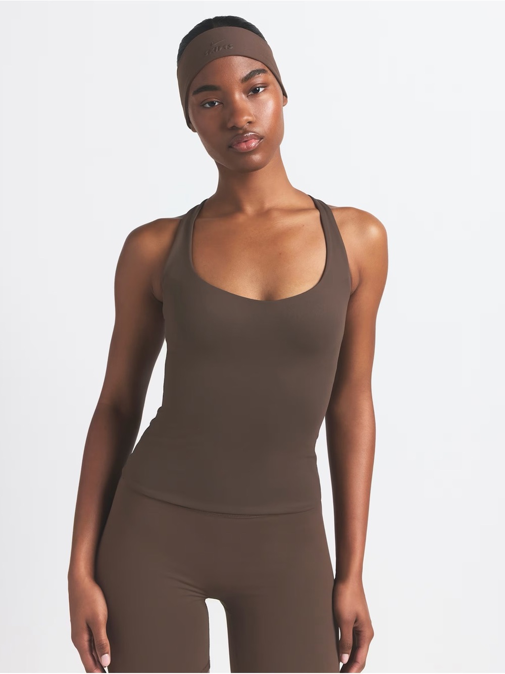 NikeSKIMS Matte Women's Racerback Tank Top in Dark Sepia